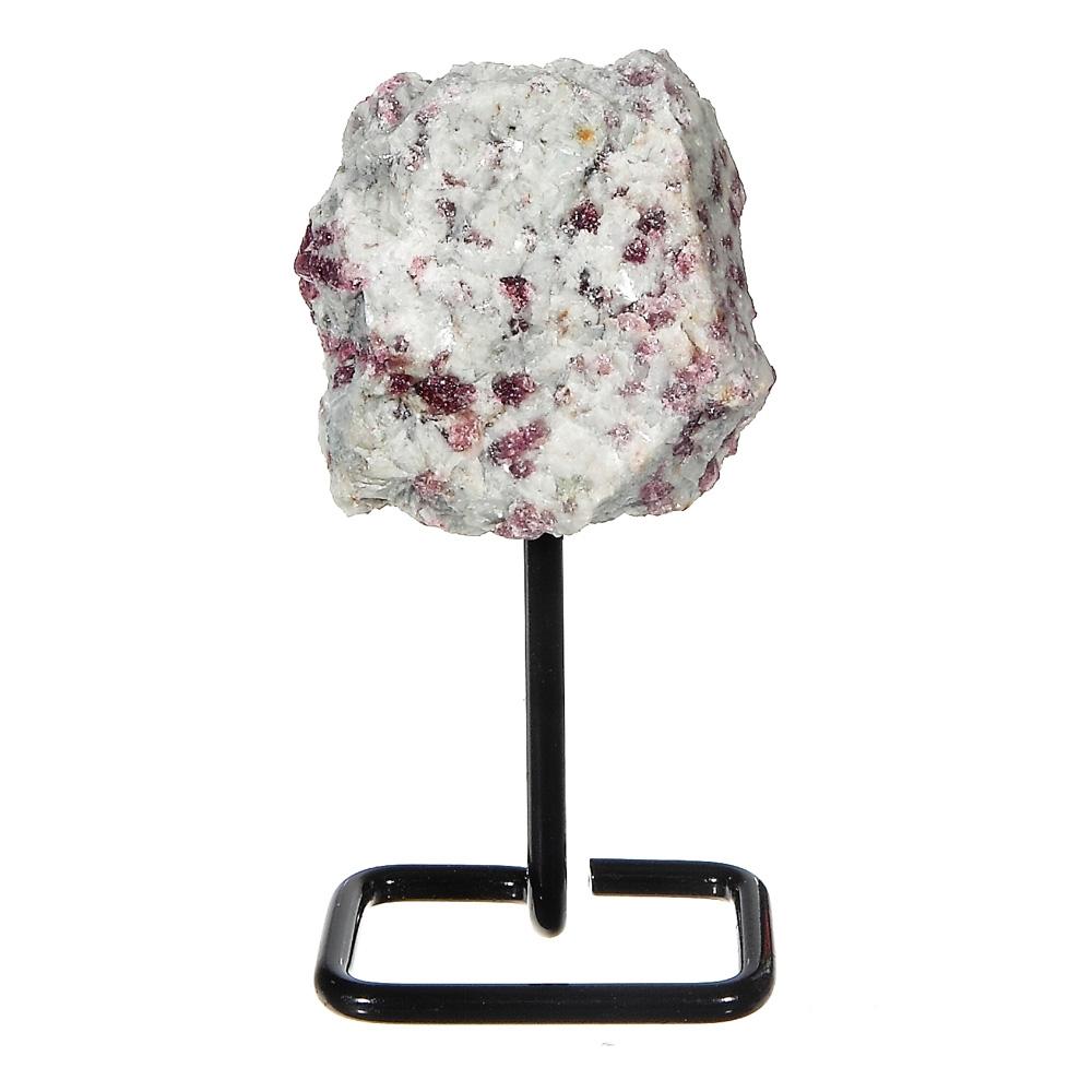 Pink Tourmaline, Black Tourmaline & Amethyst Druzy Crystals on Stands