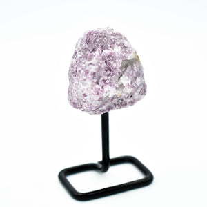 Pink Tourmaline, Black Tourmaline & Amethyst Druzy Crystals on Stands
