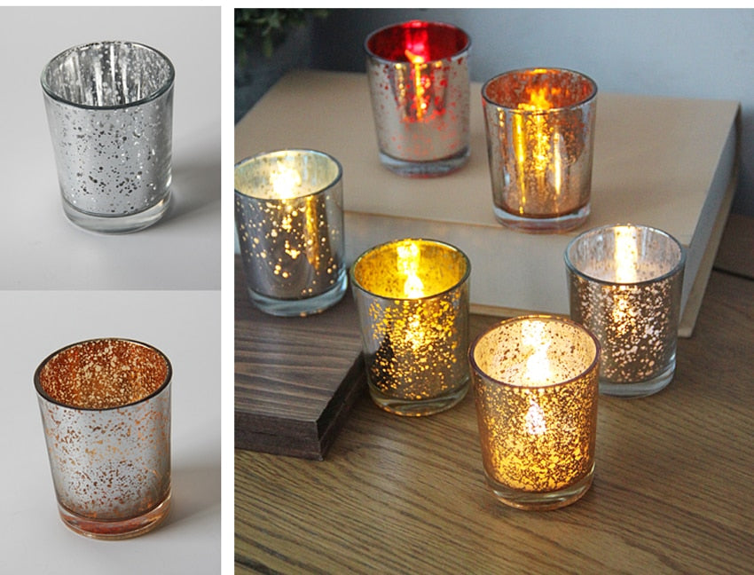 Mercury Glass Votive Candle Holder