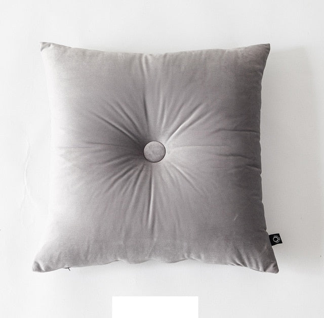 Handcrafted Soft Velvet Button Floor Cushion
