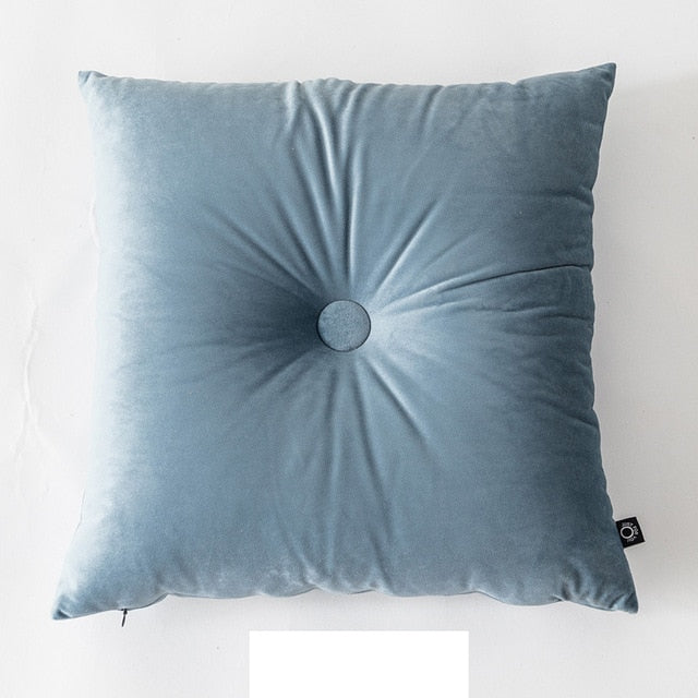 Handcrafted Soft Velvet Button Floor Cushion