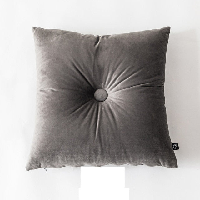 Handcrafted Soft Velvet Button Floor Cushion