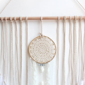 Handmade Tassel & Lace Dreamcatcher Wall Hanging
