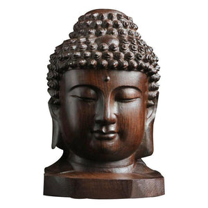 Miniature Mahogany Wooden Buddha - India