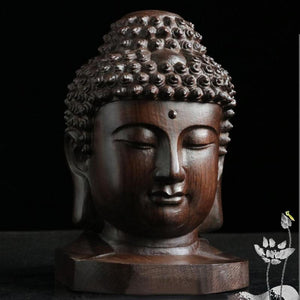 Miniature Mahogany Wooden Buddha - India