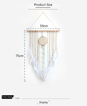 Handmade Tassel & Lace Dreamcatcher Wall Hanging