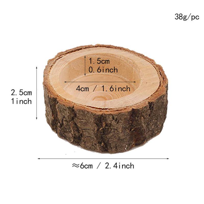 Wooden Pillar Tealight Candle Holder