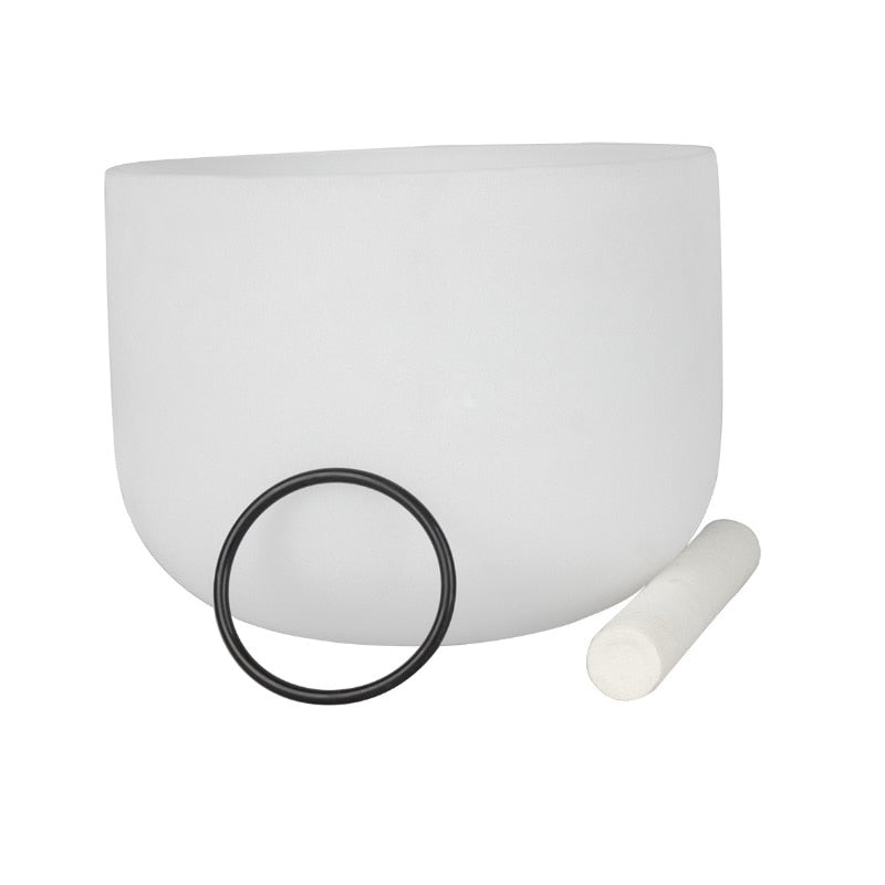 6 inch Frosted Quartz Singing Bowl