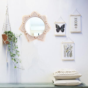 Bohemian Hand Made Macrame Mirror