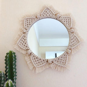 Bohemian Hand Made Macrame Mirror